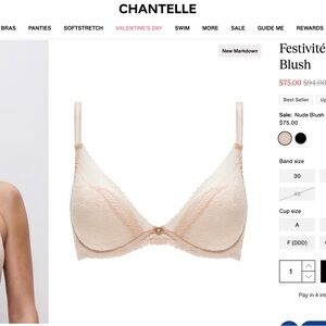 Chantelle Festivité Lace Bra in Nude Blush